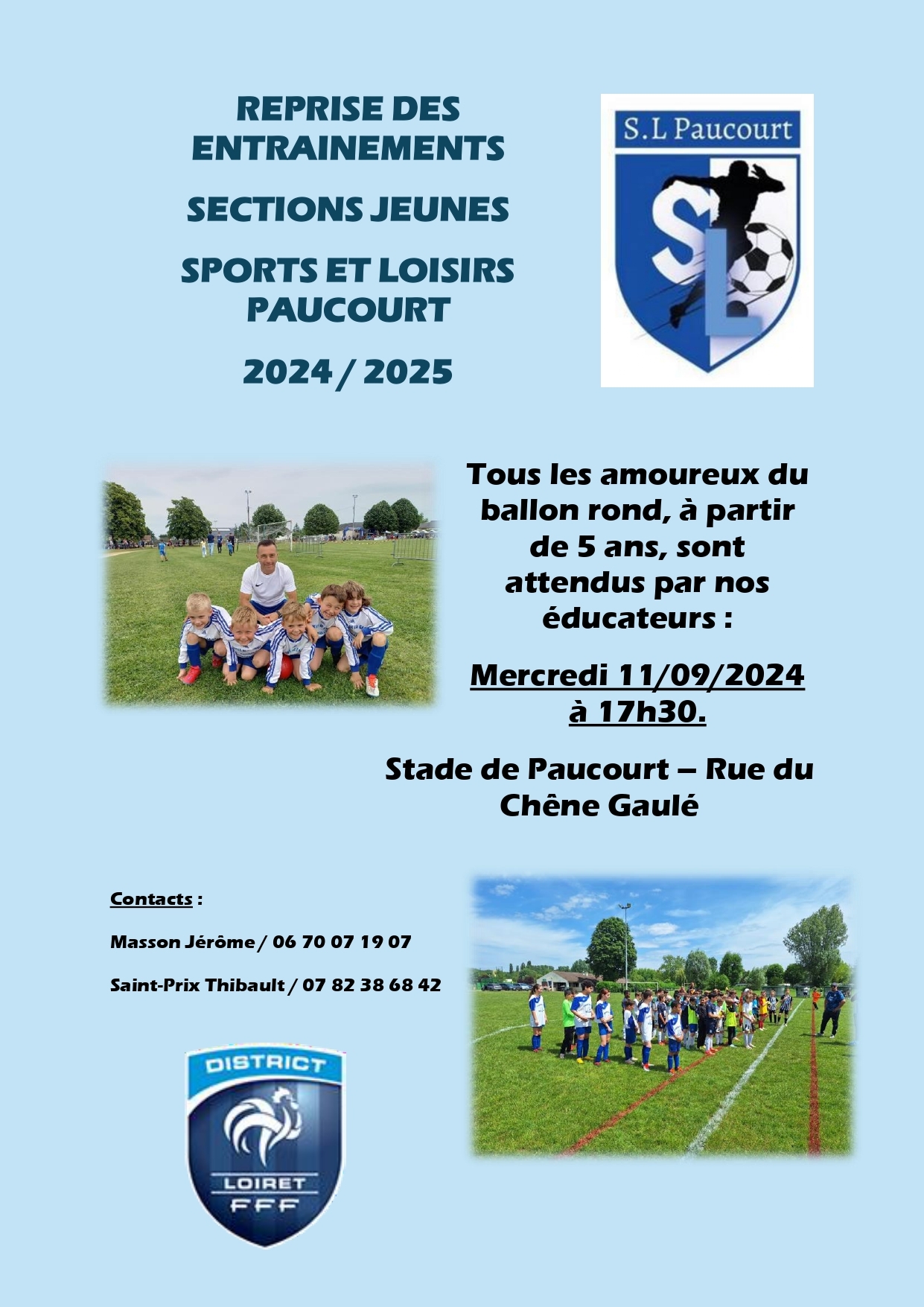 Reprise des entrainements